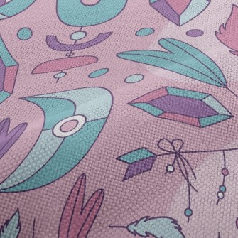 Geometric Crystal Feather Performance Linen