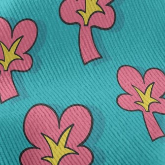 Bright Large Flowers Standard Corduroy