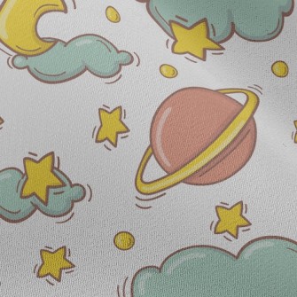 Crescent Moon Clouds Chiffon