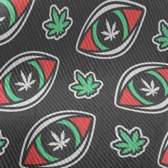 Eyes Cannabis Leaves Standard Corduroy