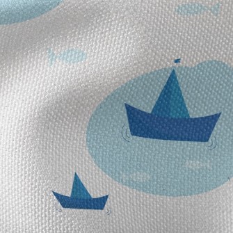 Cute Paper Sailboat Waterproof Canvas