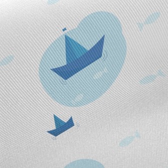 Cute Paper Sailboat Twill