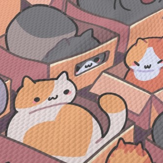 Cardboard Life Kitten Birdseye Piqué