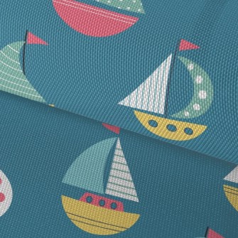 Colorful Q Version Sailboat Waterproof Oxford