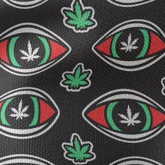 Eyes Cannabis Leaves Waterproof Canvas