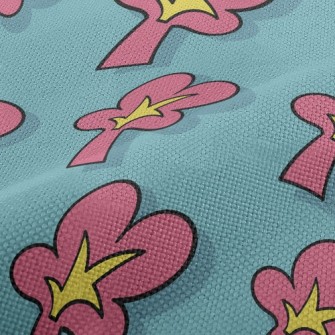 Bright Large Flowers Performance Linen