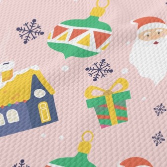 Santa Claus Giving Gifts Birdseye Piqué