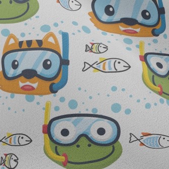 Frog And Shallow Water Cat Chiffon