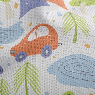 Travel By Car Athletic Mesh Flat Back