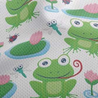 Daze Tongue Sticking Out Frog Athletic Mesh Flat Back