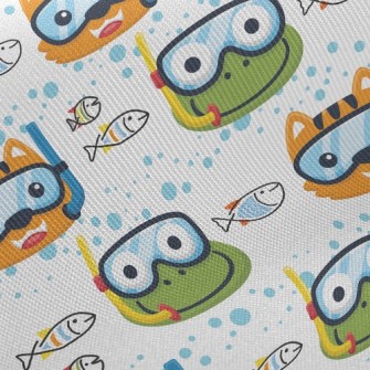 Frog And Shallow Water Cat Twill