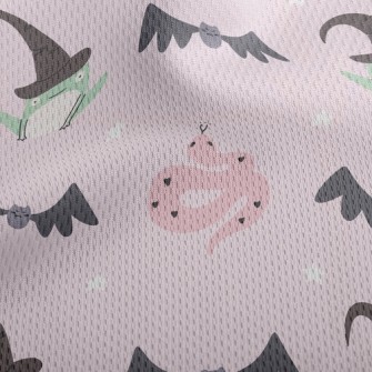 Halloween Bat Snake Athletic Mesh Flat Back
