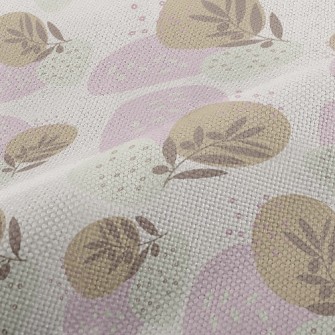 Small Soft Colored Leaves Performance Linen