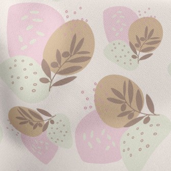 Small Soft Colored Leaves Stretch Ponte