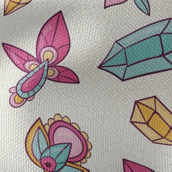 Gems And Flowers Waterproof Canvas