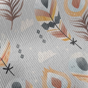 Ethnic Style Feathers Standard Corduroy