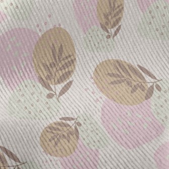 Small Soft Colored Leaves Standard Corduroy