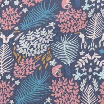 Tropical Forest Plants Birdseye Piqué