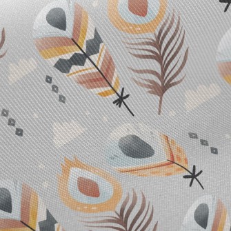 Ethnic Style Feathers Twill