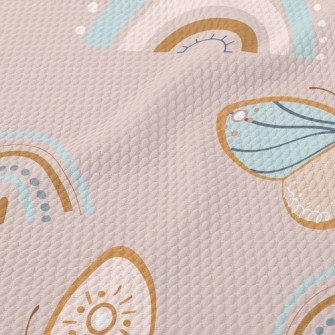 Rainbow And Butterfly Birdseye Piqué