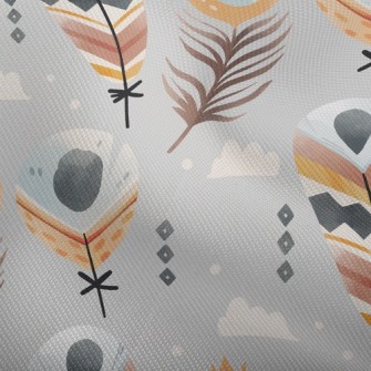 Ethnic Style Feathers Dobby