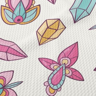 Gems And Flowers Birdseye Piqué