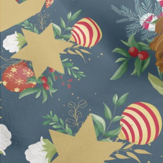 Christmas Hazelnut Tree Micro Fleece