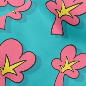 Bright Large Flowers Micro Fleece