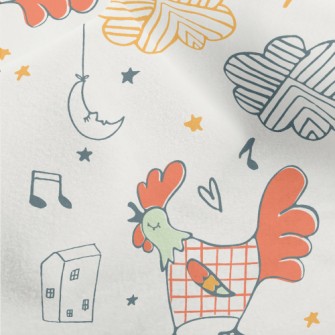 Simple Line Chicken Micro Fleece