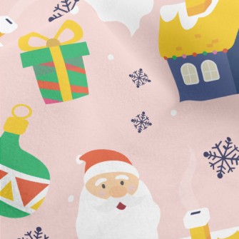 Santa Claus Giving Gifts Micro Fleece