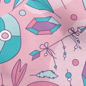 Geometric Crystal Feather Micro Fleece