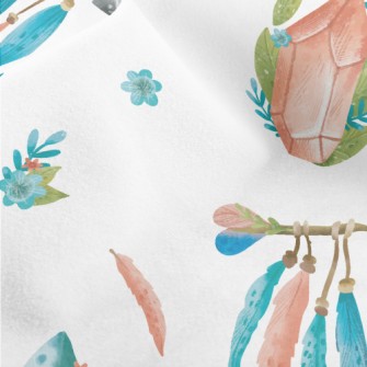 Watercolor Crystal Feather Micro Fleece