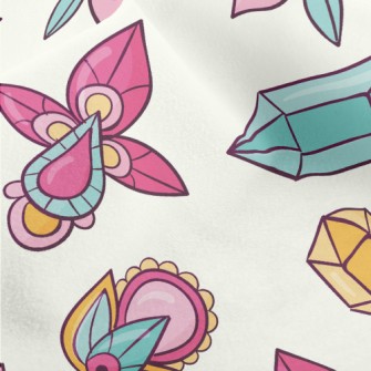 Gems And Flowers Micro Fleece