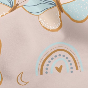 Rainbow And Butterfly Micro Fleece