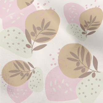 Small Soft Colored Leaves Micro Fleece