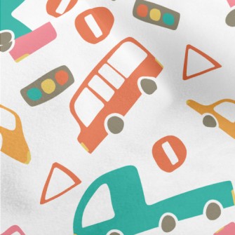 Colorful Cars Micro Fleece