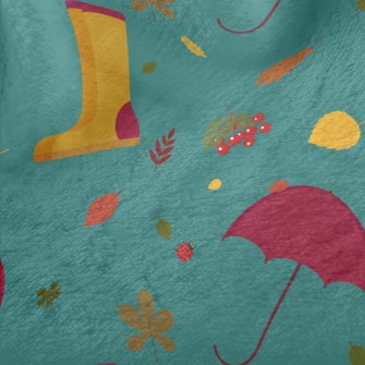 Rainy Day Umbrella Rain Boots Minky