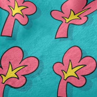 Bright Large Flowers Minky
