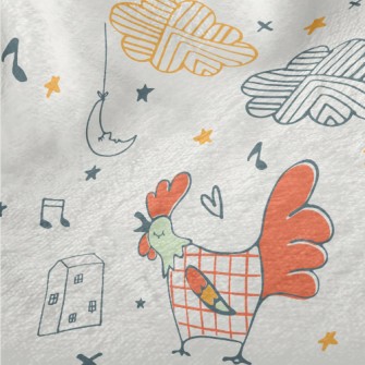 Simple Line Chicken Minky