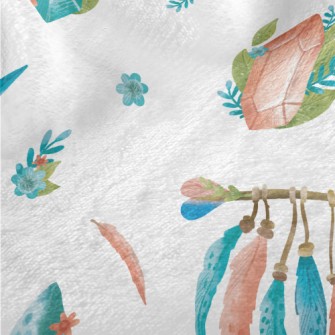 Watercolor Crystal Feather Minky