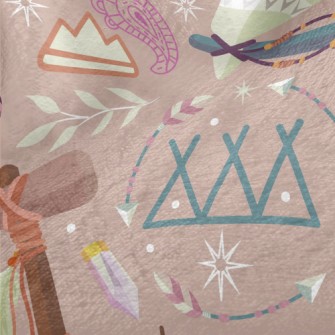 Nordic Style Feathers Minky