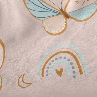 Rainbow And Butterfly Minky