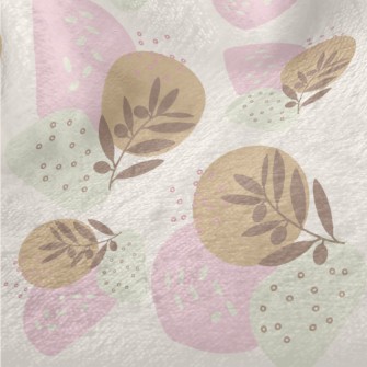Small Soft Colored Leaves Minky