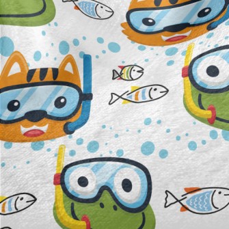 Frog And Shallow Water Cat Minky