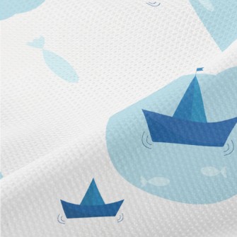 Cute Paper Sailboat Piqué