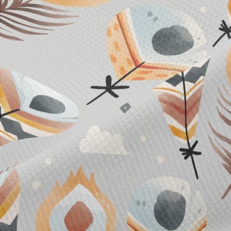 Ethnic Style Feathers Piqué