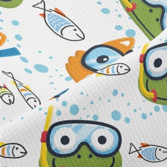 Frog And Shallow Water Cat Piqué