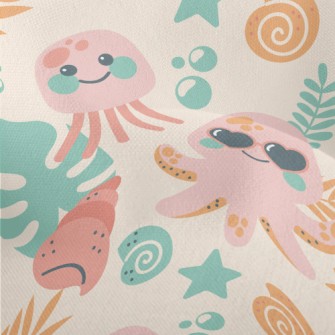 Octopus In Sunglasses Lightweight Performance Linen