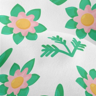 Elegant Flowers And Plants Lightweight Performance Linen