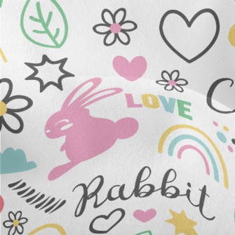 Colorful Jumping Bunny Lightweight Performance Linen